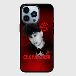 Чехол iPhone 13 Pro Сектор газа красный фон