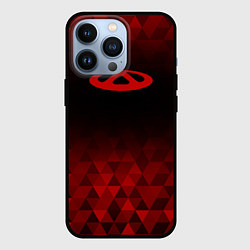 Чехол для iPhone 13 Pro Chery red poly, цвет: 3D-черный