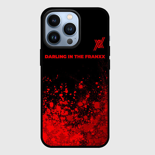 Чехол iPhone 13 Pro Darling in the FranXX - red gradient посередине / 3D-Черный – фото 1