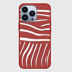 Чехол для iPhone 13 Pro Полоски красной зебры, цвет: 3D-красный