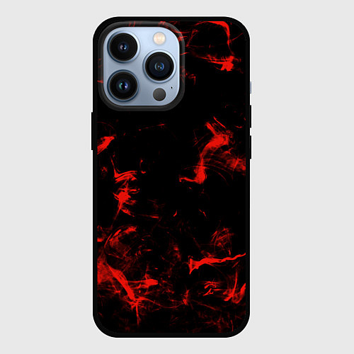 Чехол iPhone 13 Pro Color red black / 3D-Черный – фото 1