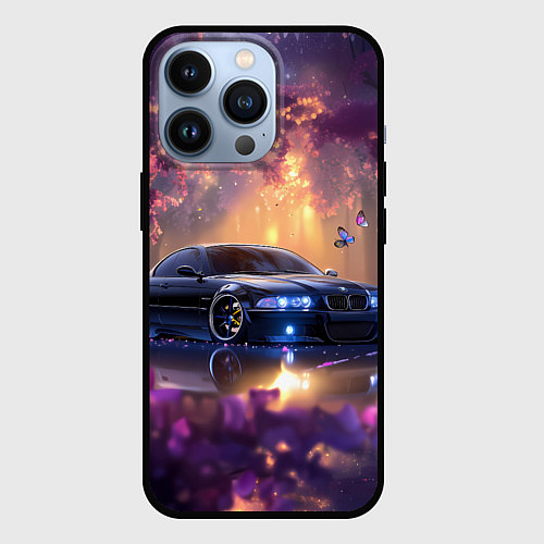 Чехол iPhone 13 Pro БМВ Японская природа / 3D-Черный – фото 1