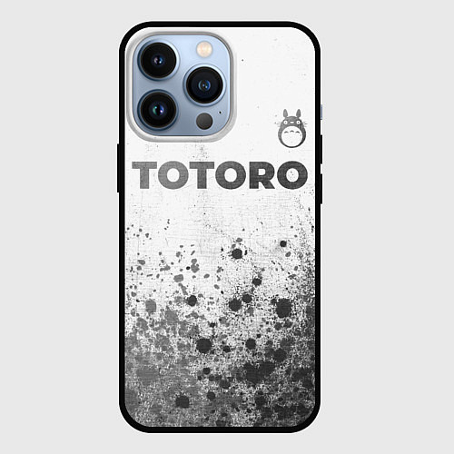 Чехол iPhone 13 Pro Totoro - white gradient посередине / 3D-Черный – фото 1