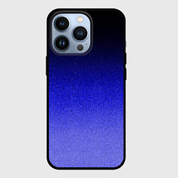 Чехол для iPhone 13 Pro Градиент индиго из чёрно в синий текстура крошка, цвет: 3D-черный