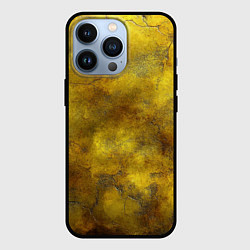Чехол iPhone 13 Pro Золотая ржавая текстура