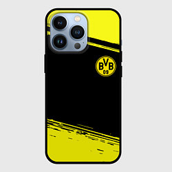 Чехол iPhone 13 Pro Borussia жёлтые полосы
