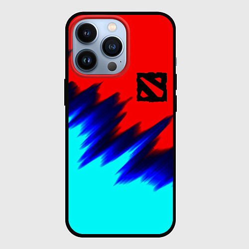 Чехол iPhone 13 Pro Dota краски / 3D-Черный – фото 1