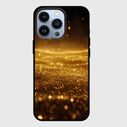 Чехол для iPhone 13 Pro Золотая пыль на черном, цвет: 3D-черный