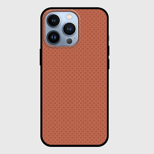 Чехол iPhone 13 Pro Терракотовый паттерн в мелкий квадрат / 3D-Черный – фото 1