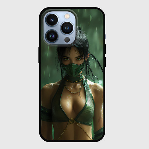 Чехол iPhone 13 Pro Jade мортал комбат / 3D-Черный – фото 1