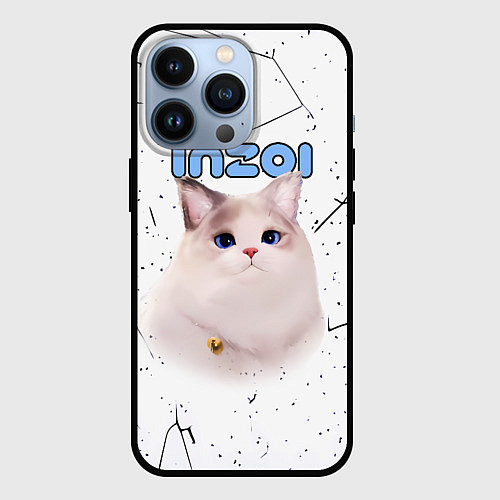 Чехол iPhone 13 Pro Inzoi кошечка на белом фоне / 3D-Черный – фото 1