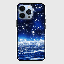 Чехол iPhone 13 Pro Космический синий абстрактный фон - текстура