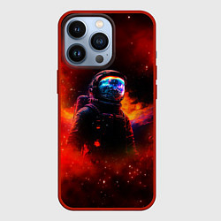 Чехол для iPhone 13 Pro Космос огненный, цвет: 3D-красный