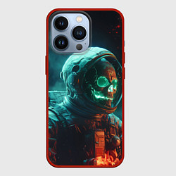 Чехол для iPhone 13 Pro Череп космонавта в скафандре, цвет: 3D-красный