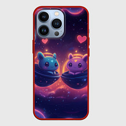 Чехол iPhone 13 Pro Милые пришельцы в космосе