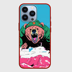 Чехол iPhone 13 Pro Хищный русский медведь
