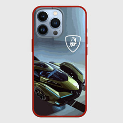 Чехол iPhone 13 Pro Lamborghini - motorsport extreme