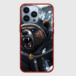 Чехол iPhone 13 Pro Зима - русский медведь