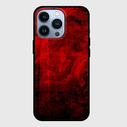 Чехол iPhone 13 Pro Абстракция - red trash darkness / 3D-Черный – фото 1