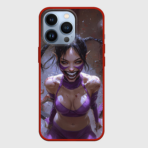 Чехол iPhone 13 Pro Сумасшедшая Милина / 3D-Красный – фото 1