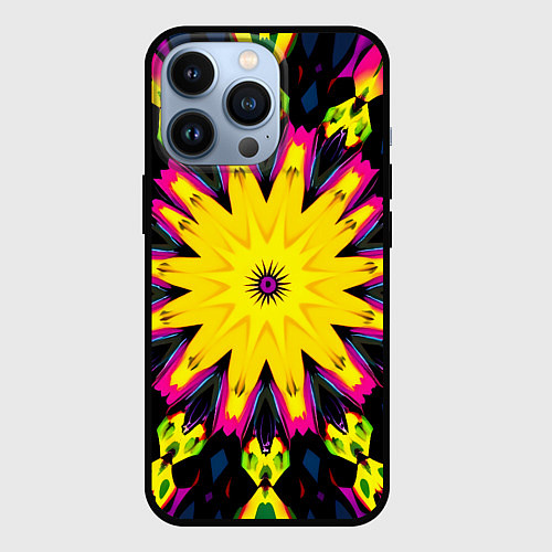 Чехол iPhone 13 Pro Звездный калейдоскоп / 3D-Черный – фото 1
