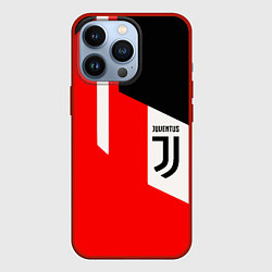 Чехол для iPhone 13 Pro Juventus sport geometry, цвет: 3D-красный