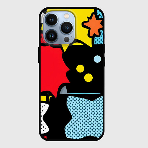Чехол iPhone 13 Pro Поп абстракция / 3D-Черный – фото 1
