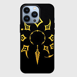 Чехол iPhone 13 Pro Этнический паттерн на черном