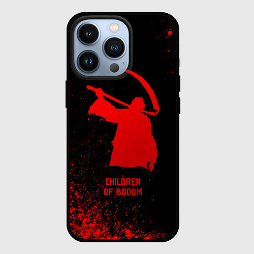 Чехол iPhone 13 Pro Children of Bodom - red gradient / 3D-Черный – фото 1