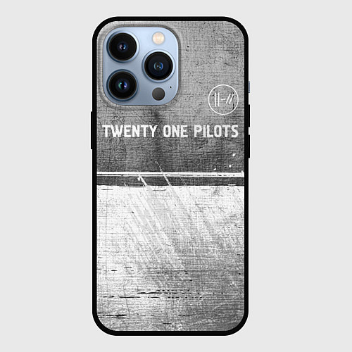 Чехол iPhone 13 Pro Twenty One Pilots - grey gradient посередине / 3D-Черный – фото 1