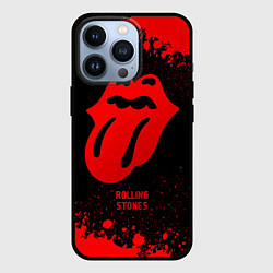 Чехол для iPhone 13 Pro Rolling Stones - red gradient, цвет: 3D-черный