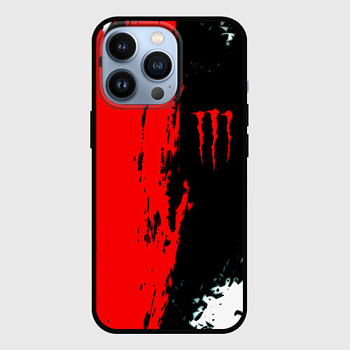 Чехол iPhone 13 Pro Monster energy краски спорт / 3D-Черный – фото 1
