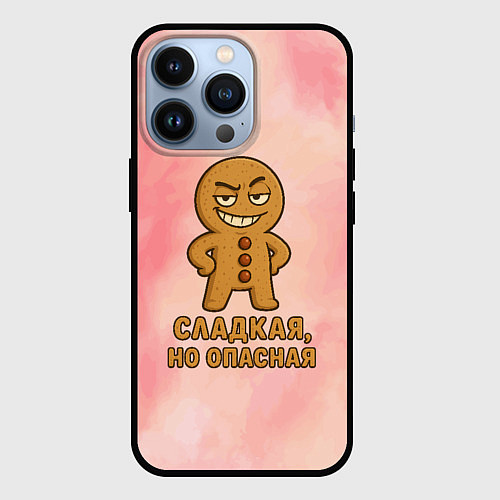 Чехол iPhone 13 Pro Сладкая но опасная печенька / 3D-Черный – фото 1