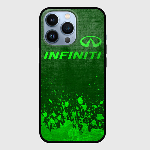 Чехол iPhone 13 Pro Infiniti - green gradient посередине / 3D-Черный – фото 1