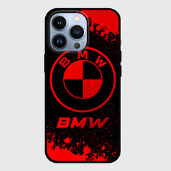 Чехол для iPhone 13 Pro BMW - red gradient, цвет: 3D-черный