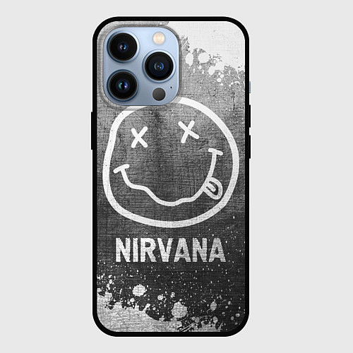 Чехол iPhone 13 Pro Nirvana - grey gradient / 3D-Черный – фото 1