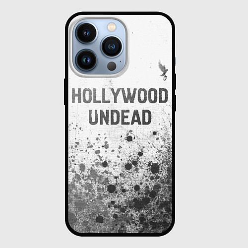 Чехол iPhone 13 Pro Hollywood Undead - white gradient посередине / 3D-Черный – фото 1