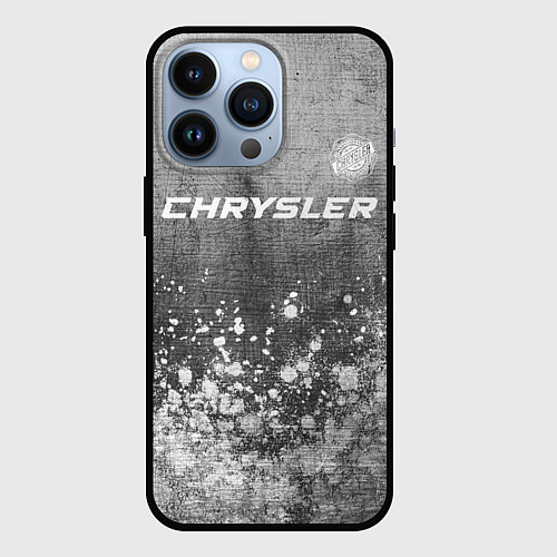 Чехол iPhone 13 Pro Chrysler - grey gradient посередине / 3D-Черный – фото 1