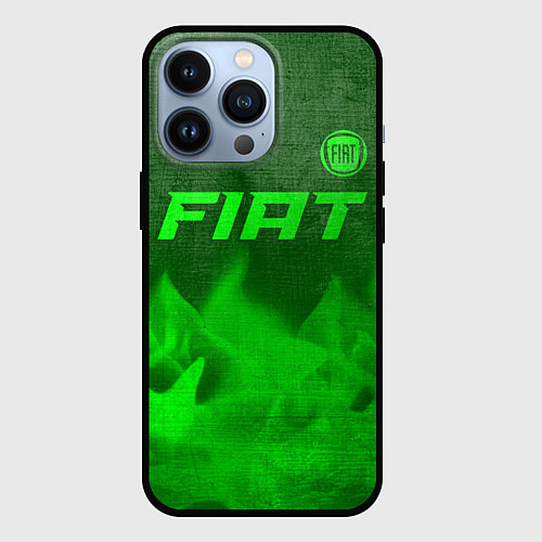 Чехол iPhone 13 Pro Fiat - green gradient посередине / 3D-Черный – фото 1