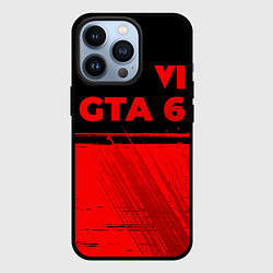Чехол для iPhone 13 Pro GTA 6 - red gradient посередине, цвет: 3D-черный