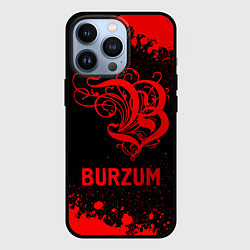 Чехол для iPhone 13 Pro Burzum - red gradient, цвет: 3D-черный