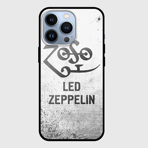 Чехол iPhone 13 Pro Led Zeppelin - white gradient / 3D-Черный – фото 1