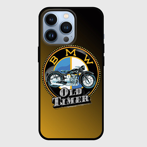 Чехол iPhone 13 Pro Ретро мотоцикл BMW / 3D-Черный – фото 1