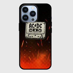 Чехол iPhone 13 Pro ACDC лого на кассете