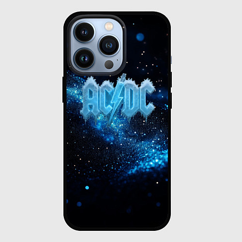 Чехол iPhone 13 Pro ACDC ледяной логотип / 3D-Черный – фото 1