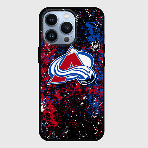 Чехол iPhone 13 Pro Colorado Avalanche NHL black / 3D-Черный – фото 1