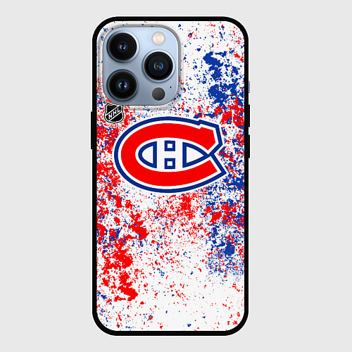 Чехол iPhone 13 Pro Montreal Canadiens NHL white / 3D-Черный – фото 1