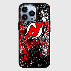 Чехол для iPhone 13 Pro New Jersey Devils NHL black, цвет: 3D-черный