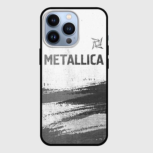 Чехол iPhone 13 Pro Metallica - white gradient посередине / 3D-Черный – фото 1