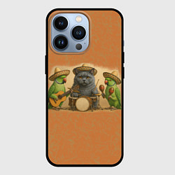 Чехол для iPhone 13 Pro Надежды маленький оркестрик в оранжевом, цвет: 3D-черный